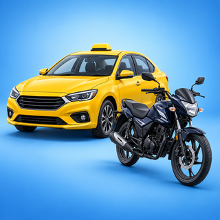 Car and motorcycle for partner services